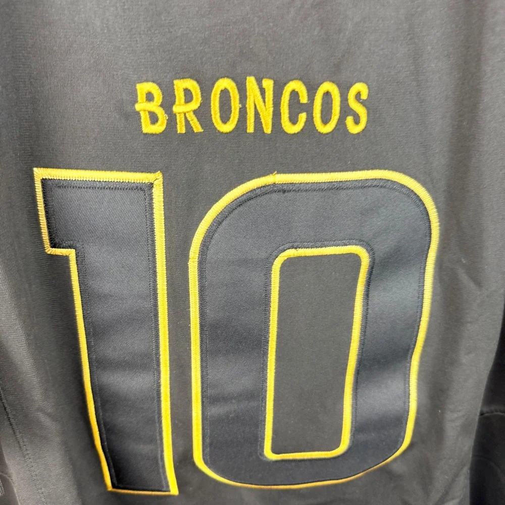 Nike Bo Nix Denver Broncos Jersey Mens XL Black Gold NFL #10 AFC Champions Patch